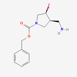 molecular formula C13H17FN2O2 B8497288 benzyl(3S,4S)-3-(aminomethyl)-4-fluoropyrrolidine-1-carboxylate 