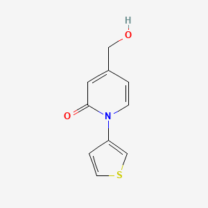 molecular formula C10H9NO2S B8497378 4-hydroxymethyl-1-thiophen-3-yl-1H-pyridin-2-one 