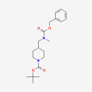 molecular formula C20H30N2O4 B8497383 4-[(N-Methyl)benzyloxycarbonylaminomethyl]-1-Boc-piperidine 