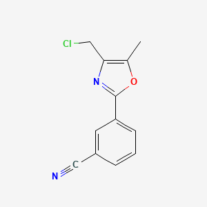 3-(4-Chloromethyl-5-methyl-1,3-oxazol-2-yl)benzonitrile