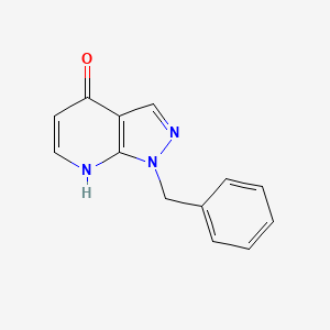 molecular formula C13H11N3O B8497418 1-benzyl-4-hydroxy-1H-pyrazolo[3,4-b]pyridine 