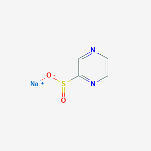 molecular formula C4H3N2NaO2S B8497440 Sodium pyrazine-2-sulfinate 