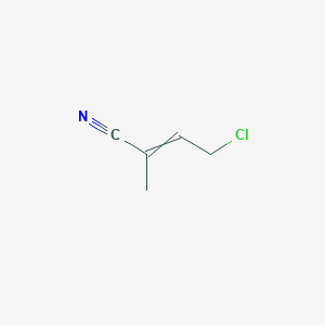 molecular formula C5H6ClN B8497811 2-Cyano-4-chlorobut-2-ene 