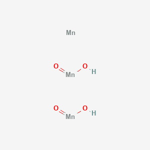 molecular formula H2Mn3O4 B8497831 hydroxy(oxo)manganese;manganese 