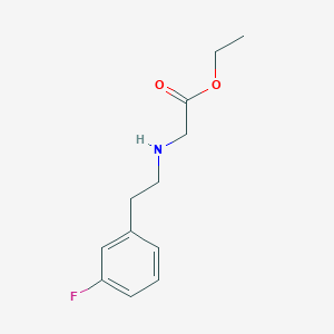molecular formula C12H16FNO2 B8498030 Ethyl 2-(3-fluorophenethylamino)acetate 