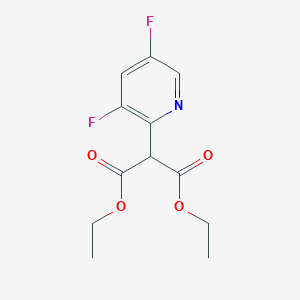 molecular formula C12H13F2NO4 B8498057 2-(3,5-Difluoro-pyridin-2-yl)-malonic acid diethyl ester CAS No. 896107-33-8