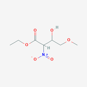 molecular formula C7H13NO6 B8498065 Ethyl 3-hydroxy-4-methoxy-2-nitrobutanoate 