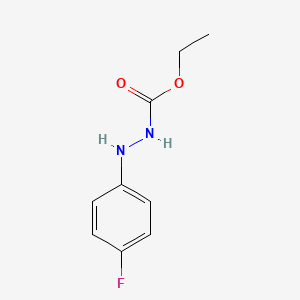 molecular formula C9H11FN2O2 B8498245 Ethyl 2-(4-fluorophenyl)hydrazinecarboxylate 
