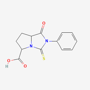 1h-Pyrrolo[1,2-c]imidazole-5-carboxylic acid,hexahydro-1-oxo-2-phenyl-3-thioxo-