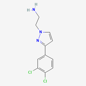2-(3-(3,4-dichlorophenyl)-1H-pyrazol-1-yl)ethanamine