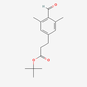 molecular formula C16H22O3 B8498329 3-(4-Formyl-3,5-dimethylphenyl)-propionic acid tert-butyl ester 