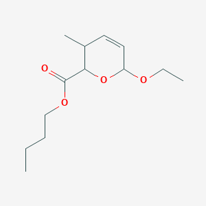 molecular formula C13H22O4 B8498335 Butyl 6-ethoxy-3-methyl-3,6-dihydro-2H-pyran-2-carboxylate CAS No. 62824-33-3