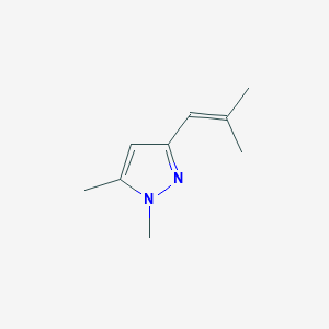 molecular formula C9H14N2 B8498359 1,5-Dimethyl-3-(2-methylprop-1-enyl)-1H-pyrazole 