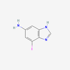 molecular formula C7H6IN3 B8498362 7-Iodo-5-aminobenzimidazole CAS No. 177843-75-3