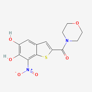 molecular formula C13H12N2O6S B8498371 (5,6-Dihydroxy-7-nitro-1-benzothiophen-2-yl)(morpholin-4-yl)methanone CAS No. 921197-03-7