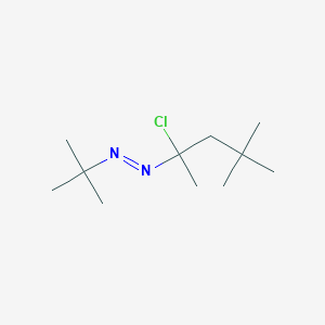 molecular formula C11H23ClN2 B8498375 (E)-1-tert-Butyl-2-(2-chloro-4,4-dimethylpentan-2-yl)diazene CAS No. 62204-09-5
