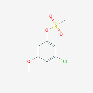 molecular formula C8H9ClO4S B8498387 Phenol, 3-chloro-5-methoxy-, 1-methanesulfonate CAS No. 214760-35-7