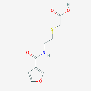 molecular formula C9H11NO4S B8498412 2-[(3-Furoylamino)ethylthio]acetic acid 