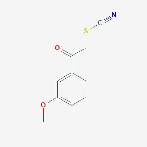 molecular formula C10H9NO2S B8498417 2-(3-Methoxyphenyl)-2-oxoethyl thiocyanate 
