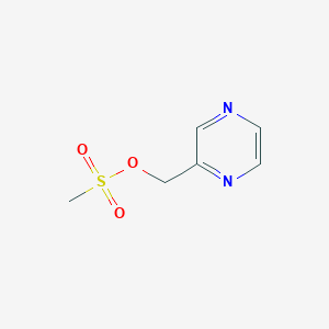molecular formula C6H8N2O3S B8498434 Pyrazin-2-ylmethyl methanesulfonate 
