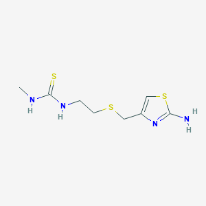molecular formula C8H14N4S3 B8498450 N-(2-{[(2-Amino-1,3-thiazol-4-yl)methyl]sulfanyl}ethyl)-N'-methylthiourea CAS No. 59646-39-8