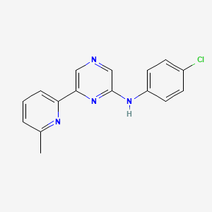 molecular formula C16H13ClN4 B8498488 (4-Chloro-phenyl)-[6-(6-methyl-pyridin-2-yl)-pyrazin-2-yl]-amine 