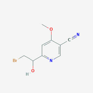 molecular formula C9H9BrN2O2 B8498496 6-(2-Bromo-1-hydroxyethyl)-4-methoxypyridine-3-carbonitrile 
