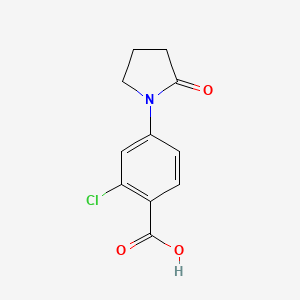 molecular formula C11H10ClNO3 B8498507 2-Chloro-4-(2-oxopyrrolidin-1-yl)benzoic acid 