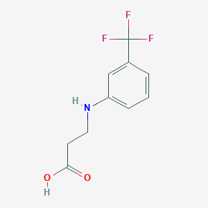 molecular formula C10H10F3NO2 B8498544 3-(3-Trifluoromethylphenylamino)propionic acid 