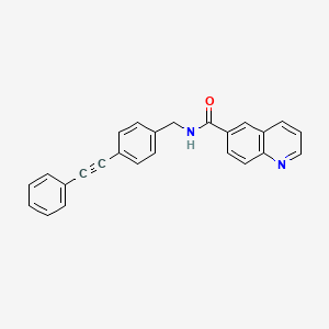 molecular formula C25H18N2O B8498585 6-Quinolinecarboxamide,n-[[4-(phenylethynyl)phenyl]methyl]- 