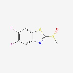 molecular formula C8H5F2NOS2 B8498586 5,6-Difluoro-2-(methylsulfinyl)benzo[d]thiazole 