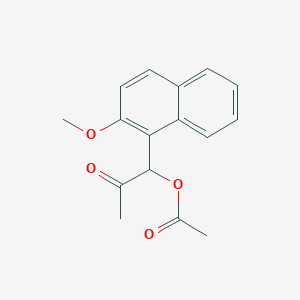 molecular formula C16H16O4 B8498595 1-(2-Methoxynaphthalen-1-yl)-2-oxopropyl acetate CAS No. 118647-69-1