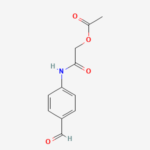 molecular formula C11H11NO4 B8498611 Acetic acid (4-formyl-phenylcarbamoyl)-methyl ester CAS No. 156867-57-1