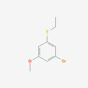 molecular formula C9H11BrOS B8498618 1-Bromo-3-ethylsulfanyl-5-methoxy-benzene 