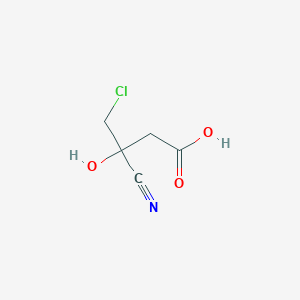 molecular formula C5H6ClNO3 B8498630 3-cyano-3-Hydroxy-4-Chlorobutyric Acid 