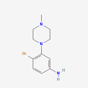 molecular formula C11H16BrN3 B8498638 4-Bromo-3-(4-methylpiperazin-1-yl)aniline 