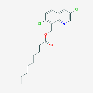 B8498641 (3,7-Dichloroquinolin-8-yl)methyl nonanoate CAS No. 89517-07-7