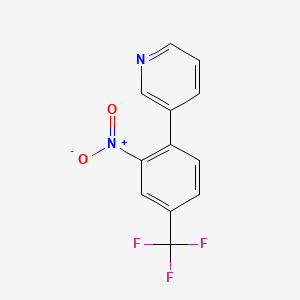 molecular formula C12H7F3N2O2 B8498643 3-(2-Nitro-4-(trifluoromethyl)phenyl)pyridine 