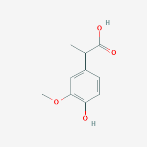 molecular formula C10H12O4 B8498692 2-(4-Hydroxy-3-methoxyphenyl)propanoic acid CAS No. 56355-43-2