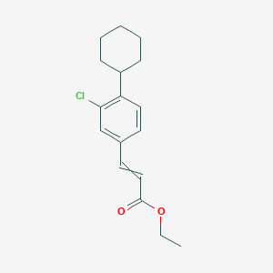 molecular formula C17H21ClO2 B8498805 Ethyl 3-(3-chloro-4-cyclohexylphenyl)prop-2-enoate CAS No. 52506-90-8
