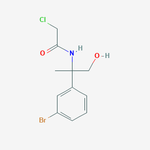 molecular formula C11H13BrClNO2 B8498834 N-[1-(3-Bromophenyl)-2-hydroxy-1-methylethyl]-2-chloroacetamide 