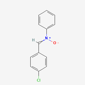 molecular formula C13H10ClNO B8498872 Benzenamine, N-[(4-chlorophenyl)methylene]-, N-oxide 