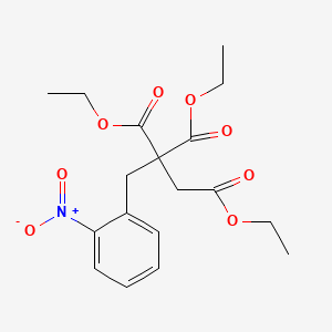 molecular formula C18H23NO8 B8498936 Triethyl 3-(2-nitrophenyl)propane-1,2,2-tricarboxylate CAS No. 61214-81-1