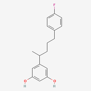 5-[5-(4-Fluorophenyl)pentan-2-yl]benzene-1,3-diol