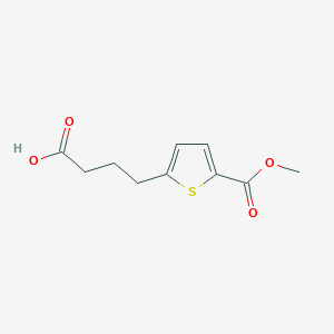 molecular formula C10H12O4S B8499075 5-(3-Carboxy-propyl)-thiophene-2-carboxylic acid methyl ester 