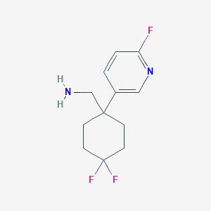 [4,4-Difluoro-1-(6-fluoro-pyridin-3-yl)-cyclohexyl]-methylamine