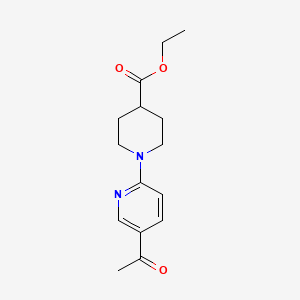 5'-acetyl-3,4,5,6-tetrahydro-2H-[1,2']bipyridinyl-4-carboxylic acid ethyl ester