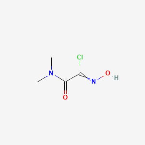 molecular formula C4H7ClN2O2 B8499122 Ethanimidoyl chloride, 2-(dimethylamino)-N-hydroxy-2-oxo- 