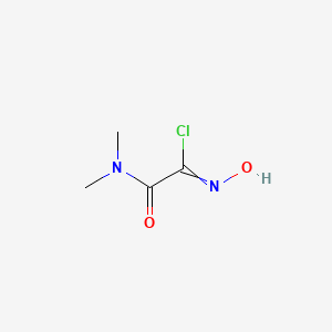 molecular formula C4H7ClN2O2 B8499122 2-(Dimethylamino)-N-hydroxy-2-oxoacetimidoyl chloride 