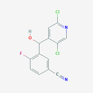 3-[(2,5-Dichloropyridin-4-yl)(hydroxy)methyl]-4-fluorobenzonitrile